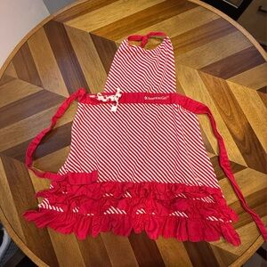 Williams Sonoma American Girl Red and White Striped Kids Apron